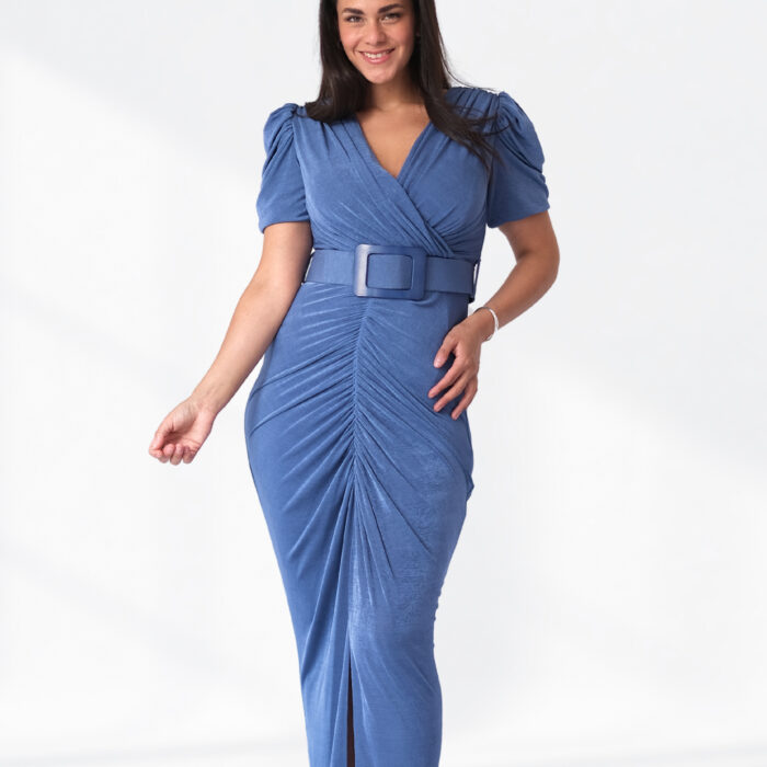 VESTIDO MAXI DRAPEADO TATIANA