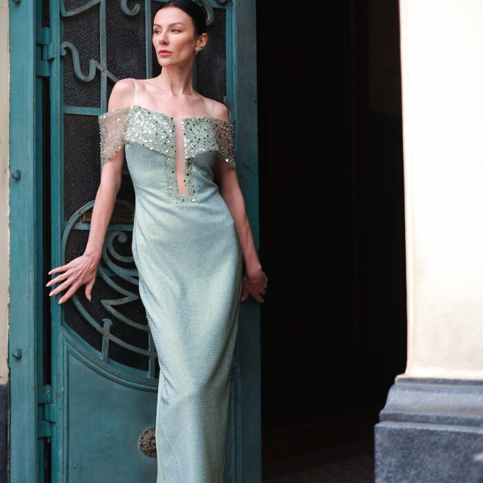 VESTIDO DE GALA TRIANNA VERDE MENTA